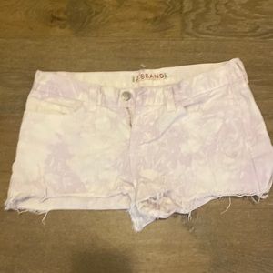 New J Brand Purple White Tie Dye Denim Jean Shorts 28 6